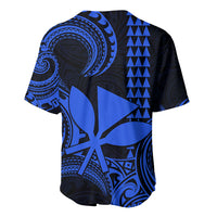 Custom King Kamehameha Day Hawaii Baseball Jersey Paradise of the Pacific Tribal Kakau - Blue LT9 - Polynesian Pride