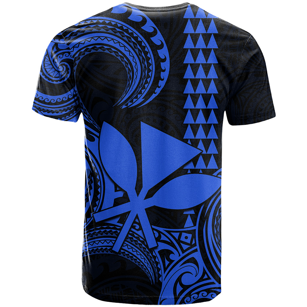 Custom King Kamehameha Day Hawaii T Shirt Paradise of the Pacific Tribal Kakau Blue LT9 - Polynesian Pride