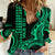 Custom King Kamehameha Day Hawaii Women Casual Shirt Paradise of the Pacific Tribal Kakau - Green LT9 Female Green - Polynesian Pride