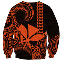 Custom King Kamehameha Day Hawaii Sweatshirt Paradise of the Pacific Tribal Kakau - Orange LT9 - Polynesian Pride