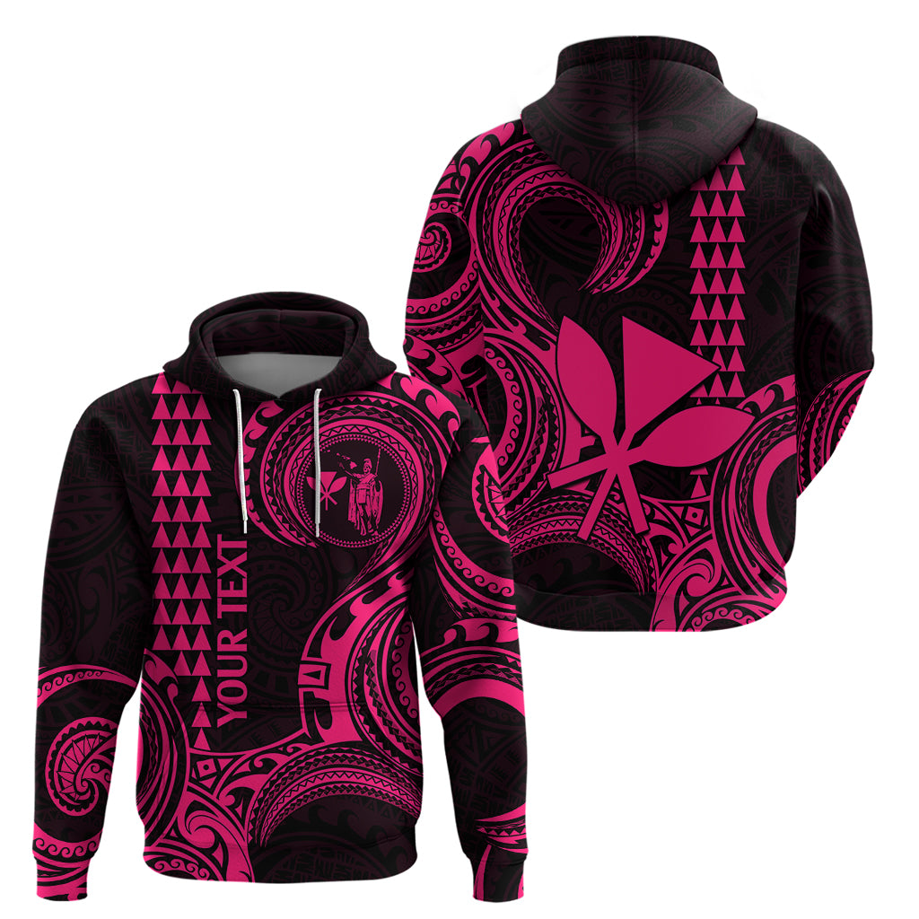 Custom King Kamehameha Day Hawaii Hoodie Paradise of the Pacific Tribal Kakau Pink LT9 - Polynesian Pride