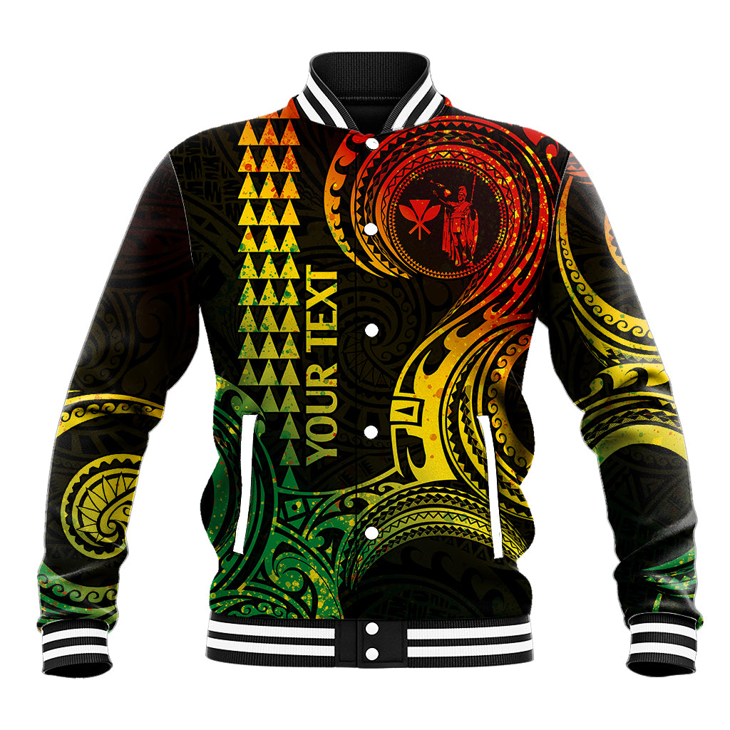 Custom King Kamehameha Day Hawaii Baseball Jacket Paradise of the Pacific Tribal Kakau - Reggae LT9 Unisex Reggae - Polynesian Pride