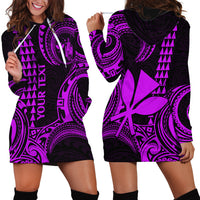 Custom King Kamehameha Day Hawaii Hoodie Dress Paradise of the Pacific Tribal Kakau - Purple LT9 - Polynesian Pride