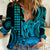 King Kamehameha Day Hawaii Women Casual Shirt Paradise of the Pacific Tribal Kakau with Kanaka Maoli - Aqua LT9 Female Aqua - Polynesian Pride