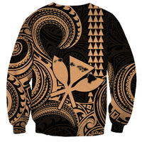 King Kamehameha Day Hawaii Sweatshirt Paradise of the Pacific Tribal Kakau with Kanaka Maoli - Nude LT9 - Polynesian Pride