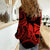 King Kamehameha Day Hawaii Women Casual Shirt Paradise of the Pacific Tribal Kakau with Kanaka Maoli - Red LT9 - Polynesian Pride