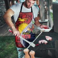 Flag of Kiribati Polynesian Pattern Apron Est 1979 With Tropical Flowers - Polynesian Pride