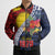 Flag of Kiribati Polynesian Pattern Bomber Puffer Jacket Est 1979 With Tropical Flowers - Polynesian Pride