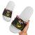 Kiribati Independence Day Personalised Slide Sandals Gold Frigatebird with Polynesian Pattern - Polynesian Pride