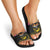 Kiribati Independence Day Personalised Slide Sandals Gold Frigatebird with Polynesian Pattern - Polynesian Pride