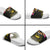 Kiribati Independence Day Personalised Slide Sandals Gold Frigatebird with Polynesian Pattern - Polynesian Pride