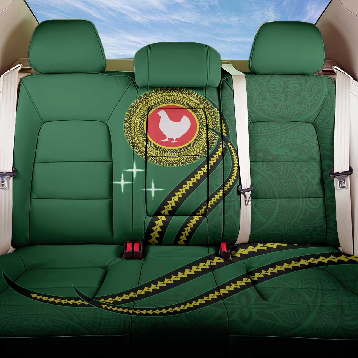 Manua Islands Polynesian Style Back Car Seat Cover