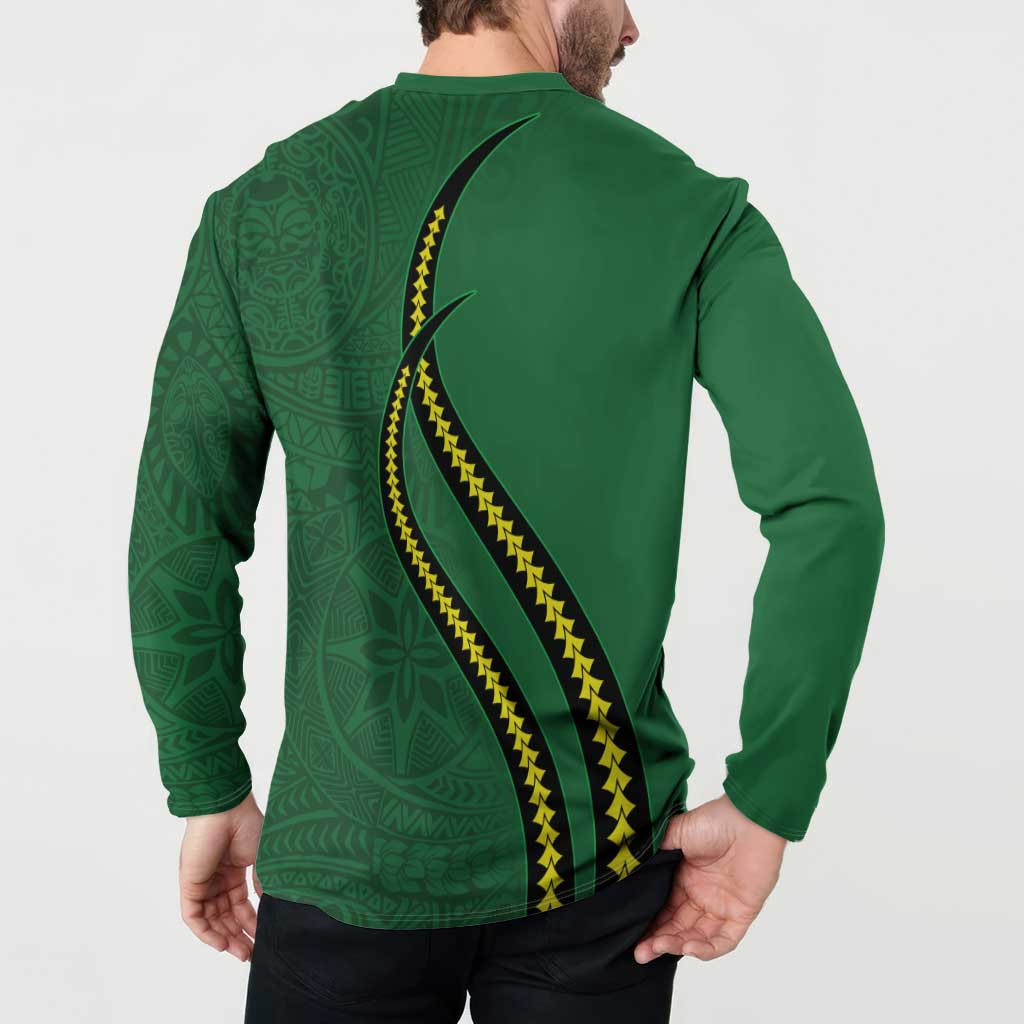 Manua Islands Polynesian Style Button Sweatshirt