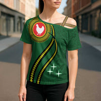 Manua Islands Polynesian Style Cross Shoulder Shirt - Polynesian Pride