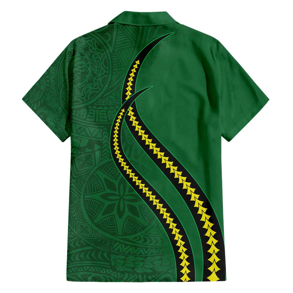 Manua Islands Polynesian Style Family Matching Short Sleeve Bodycon Dress and Hawaiian Shirt