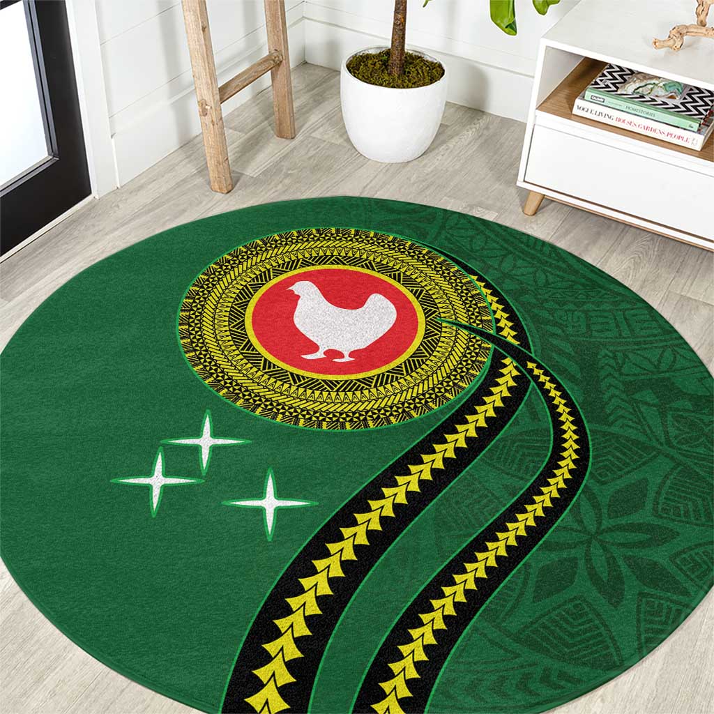 Manua Islands Polynesian Style Round Carpet