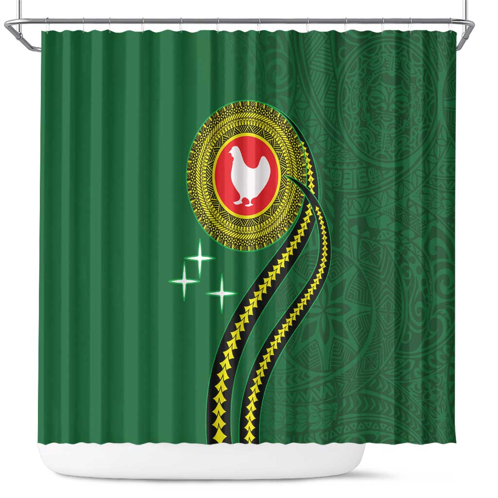 Manua Islands Polynesian Style Shower Curtain