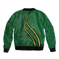 Manua Islands Polynesian Style Sleeve Zip Bomber Jacket