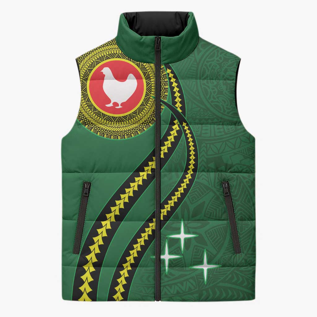 Manua Islands Polynesian Style Sleeveless Puffer Jacket - Polynesian Pride
