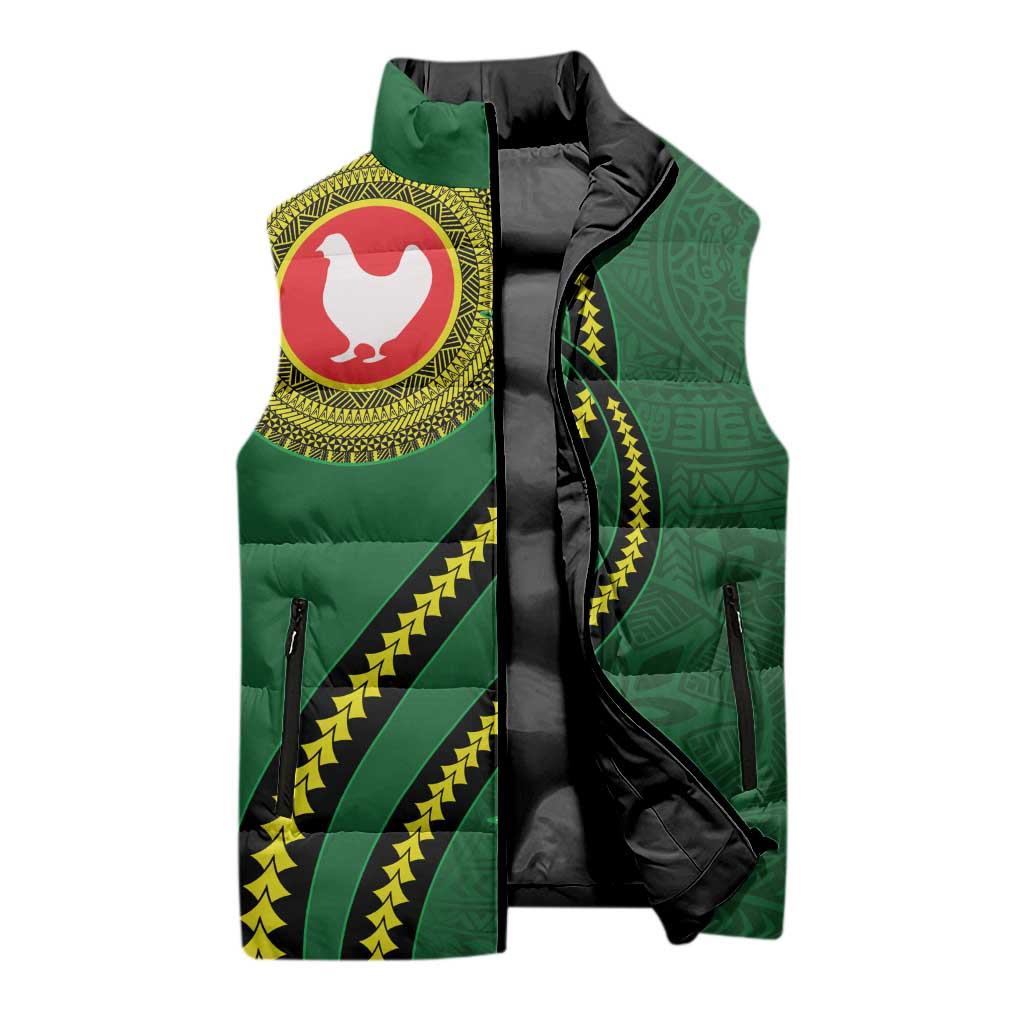 Manua Islands Polynesian Style Sleeveless Puffer Jacket - Polynesian Pride