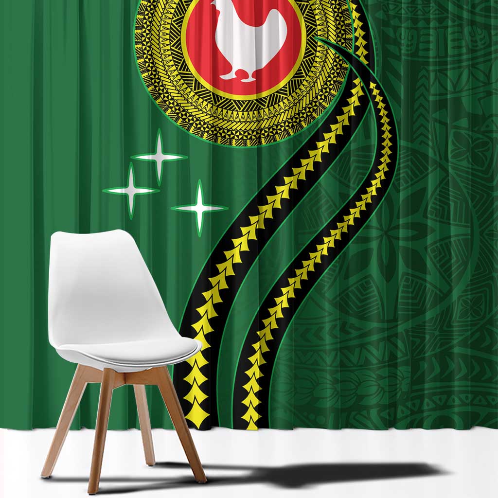 Manua Islands Polynesian Style Window Curtain