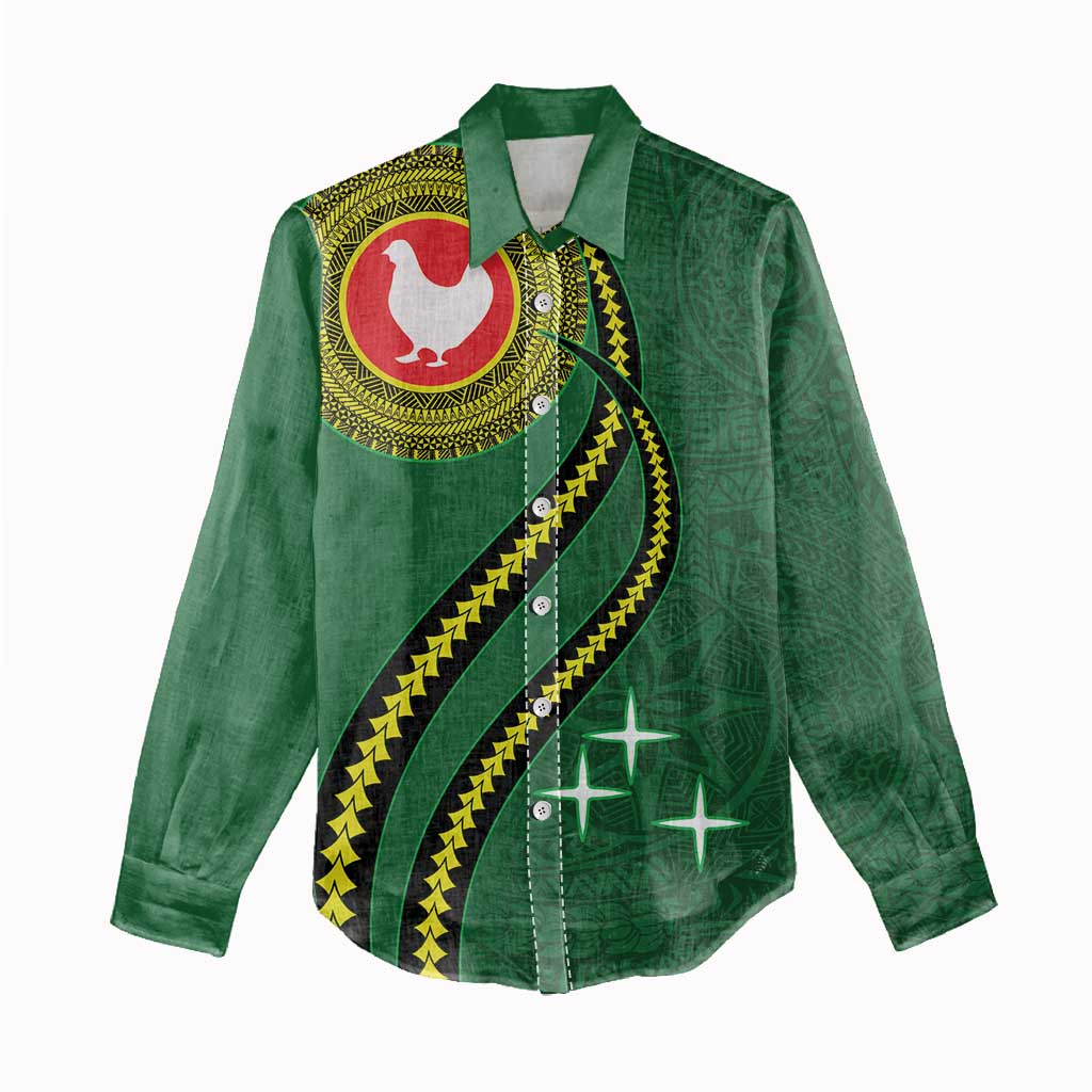 Manua Islands Polynesian Style Women Casual Shirt