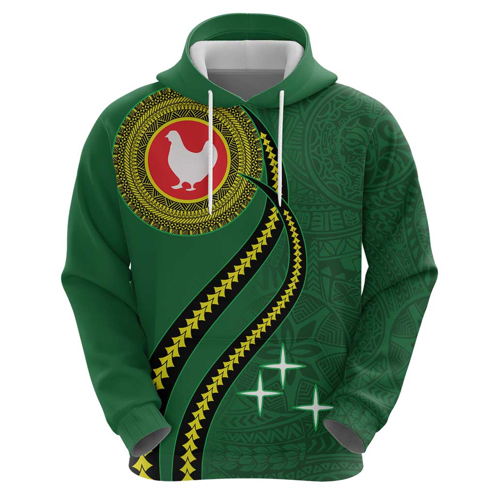 Manua Islands Polynesian Style Zip Hoodie