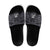 Custom New Zealand Taiaha Maori Slide Sandals Minimalist Silver Fern All Black - Polynesian Pride
