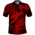 Aloha Hawaii Polo Shirt Hammerhead Shark Tattoo Polynesian Summer - Red LT9 Red - Polynesian Pride