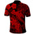 Aloha Hawaii Polo Shirt Hammerhead Shark Tattoo Polynesian Summer - Red LT9 - Polynesian Pride