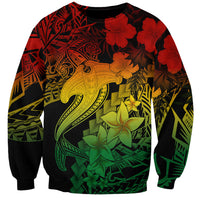 Aloha Hawaii Sweatshirt Hammerhead Shark Tattoo Polynesian Summer - Reggae LT9 Unisex Reggae - Polynesian Pride