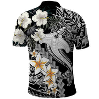 Aloha Hawaii Polo Shirt Hammerhead Shark Tattoo Polynesian Summer - White LT9 - Polynesian Pride