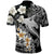 Aloha Hawaii Polo Shirt Hammerhead Shark Tattoo Polynesian Summer - White LT9 - Polynesian Pride