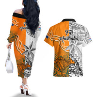 fiji-australia-rugby-couples-matching-off-the-shoulder-long-sleeve-dress-and-hawaiian-shirt-world-cup-2023-polynesia-tapa-mixed-indigenous-aboriginal