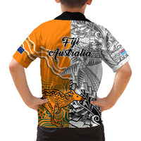 Fiji Australia Rugby Hawaiian Shirt World Cup 2023 Polynesia Tapa Mixed Indigenous Aboriginal LT9 - Polynesian Pride