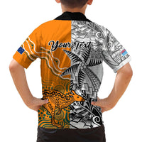 Personalised Fiji Australia Rugby Hawaiian Shirt World Cup 2023 Polynesia Tapa Mixed Indigenous Aboriginal LT9 - Polynesian Pride