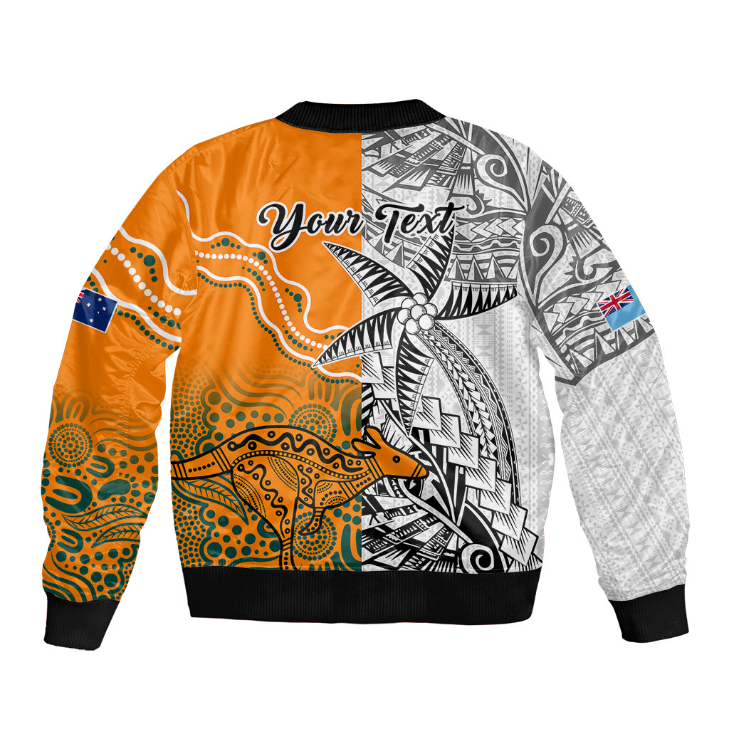 personalised-fiji-australia-rugby-sleeve-zip-bomber-jacket-world-cup-2023-polynesia-tapa-mixed-indigenous-aboriginal