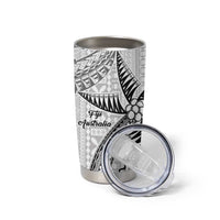 Australia-Fiji Palm and Kangaroo Custom Tumbler Cup Polynesia Tapa Mixed Indigenous Aboriginal LT9 - Polynesian Pride