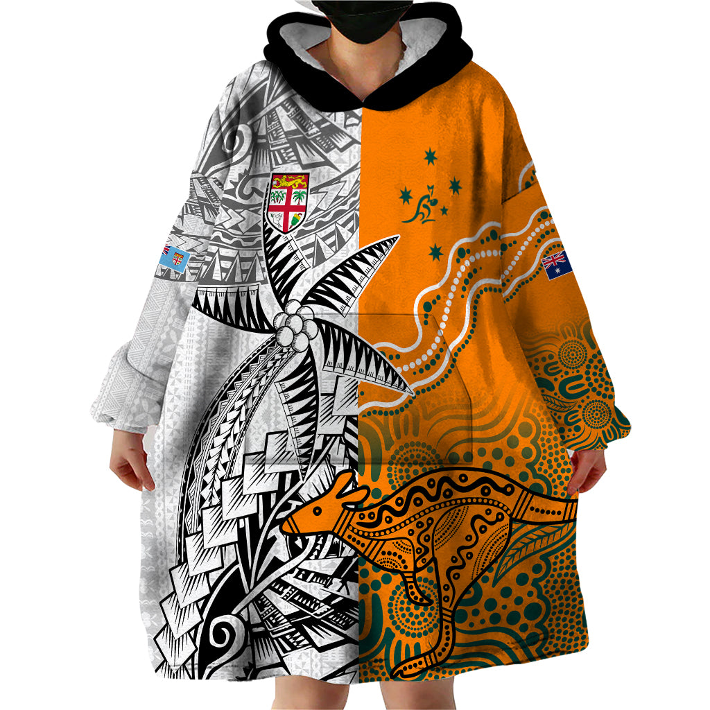 personalised-fiji-australia-rugby-wearable-blanket-hoodie-world-cup-2023-polynesia-tapa-mixed-indigenous-aboriginal