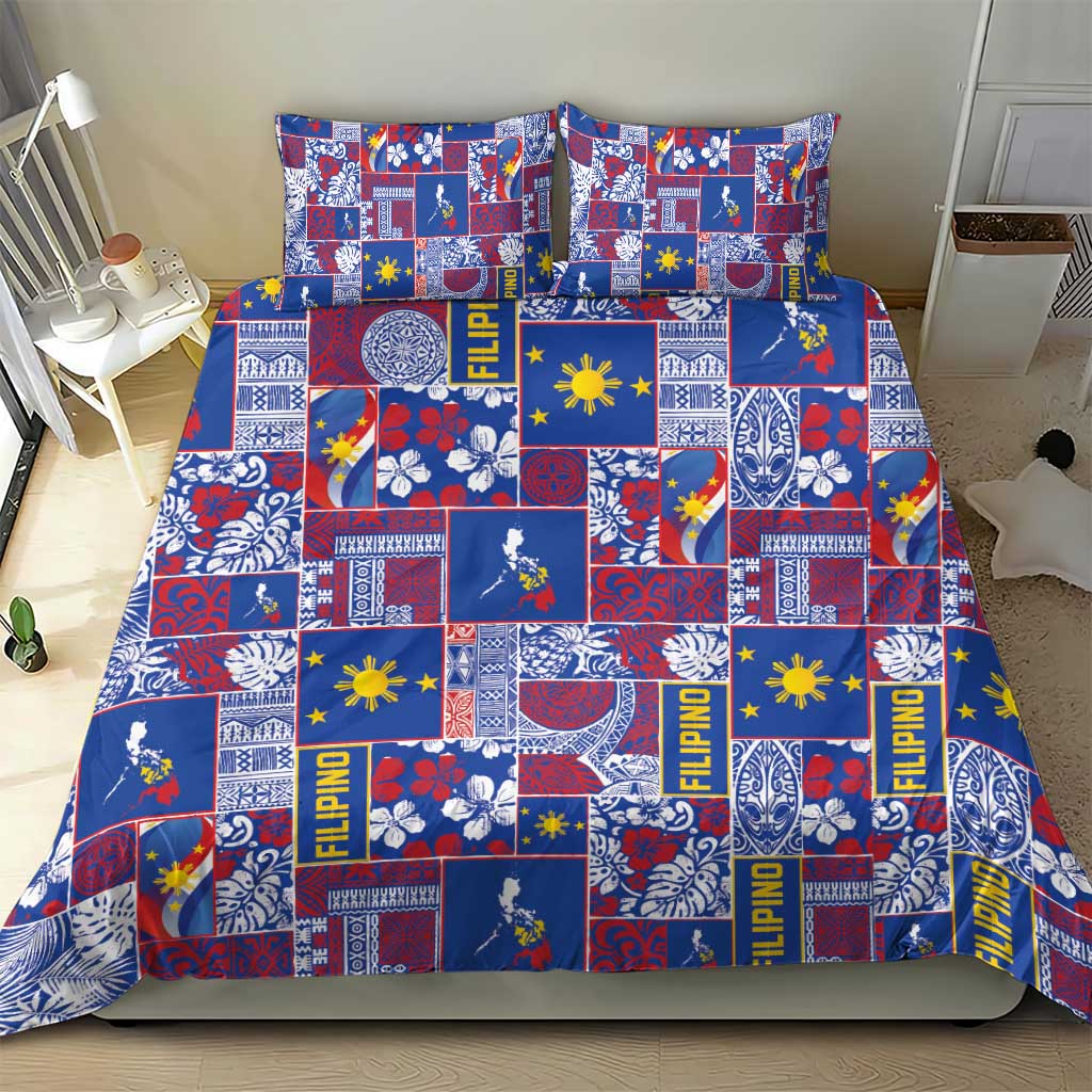 Filipino Maligayang Pasko Bedding Set Pacific Patchwork Xmas Vibes - Polynesian Pride
