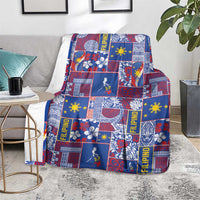 Filipino Maligayang Pasko Blanket Pacific Patchwork Xmas Vibes - Polynesian Pride