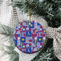 Filipino Maligayang Pasko Ceramic Ornament Pacific Patchwork Xmas Vibes - Polynesian Pride
