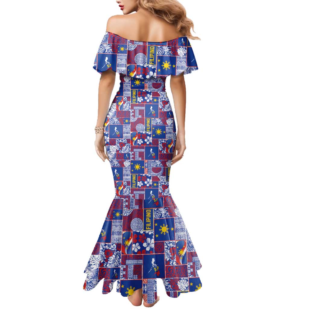 Filipino Maligayang Pasko Family Matching Mermaid Dress and Hawaiian Shirt Pacific Patchwork Xmas Vibes - Polynesian Pride