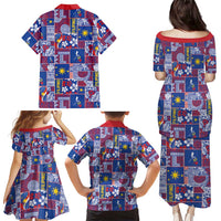 Filipino Maligayang Pasko Family Matching Puletasi and Hawaiian Shirt Pacific Patchwork Xmas Vibes - Polynesian Pride