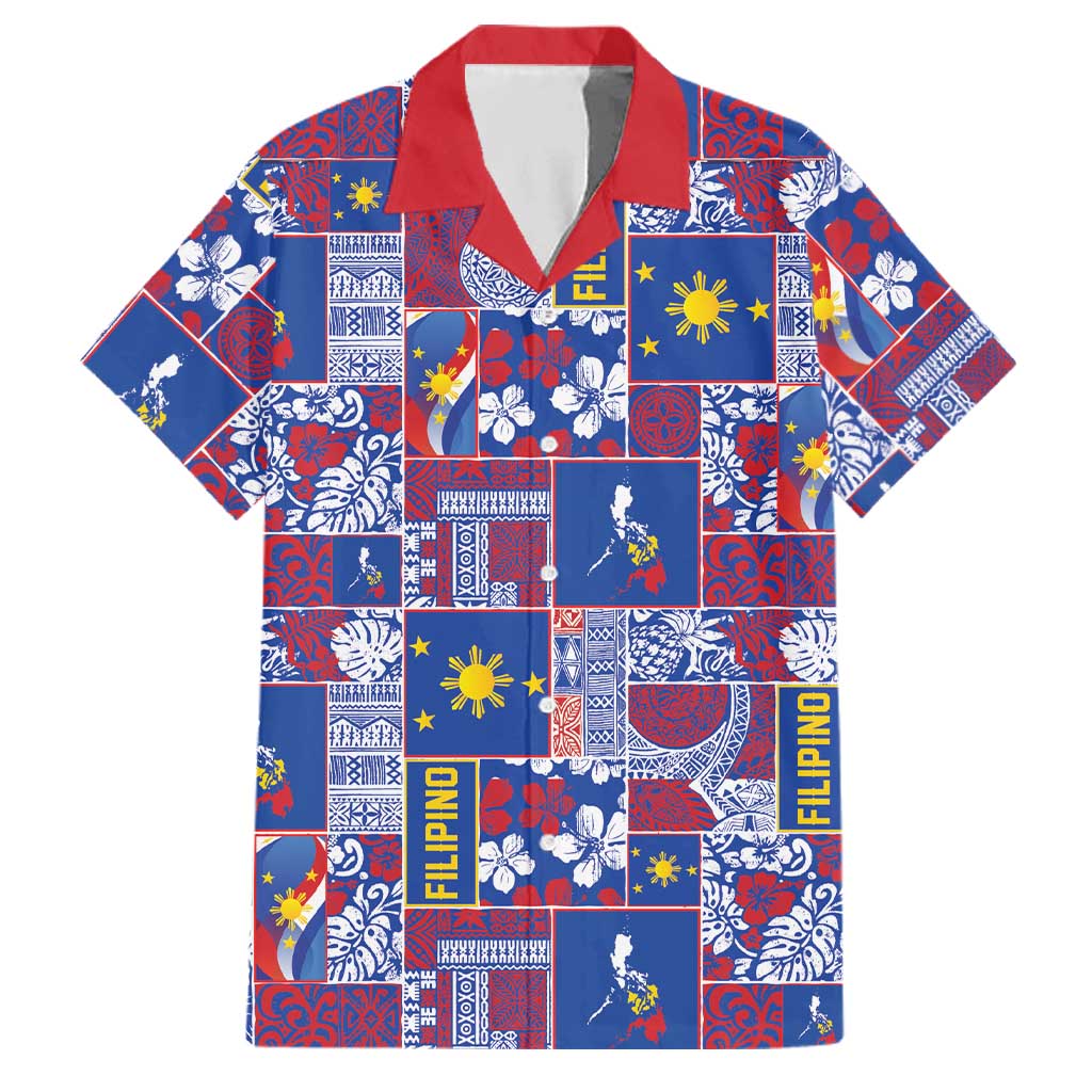 Filipino Maligayang Pasko Family Matching Summer Maxi Dress and Hawaiian Shirt Pacific Patchwork Xmas Vibes - Polynesian Pride
