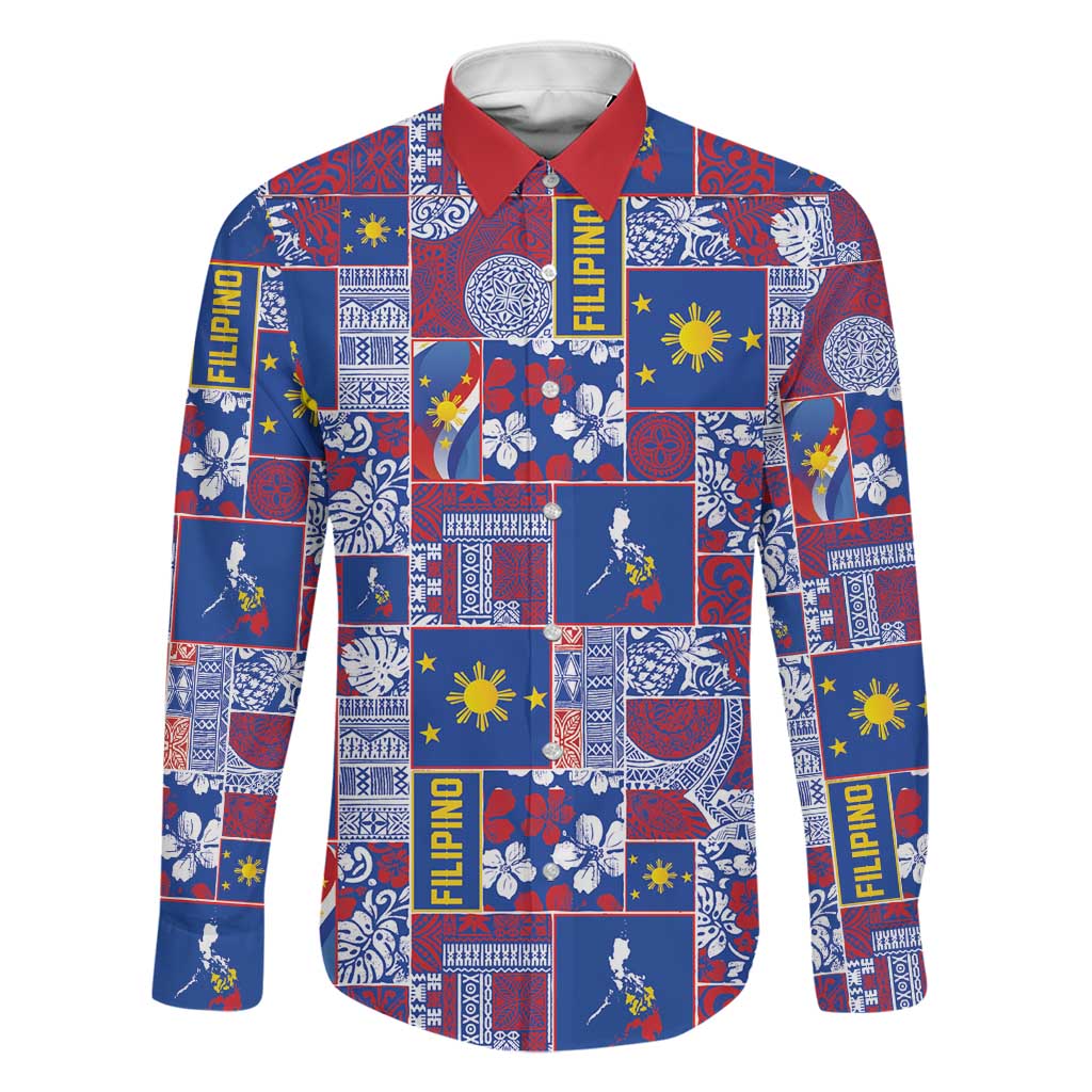 Filipino Maligayang Pasko Family Matching Tank Maxi Dress and Hawaiian Shirt Pacific Patchwork Xmas Vibes - Polynesian Pride