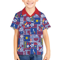 Filipino Maligayang Pasko Family Matching Tank Maxi Dress and Hawaiian Shirt Pacific Patchwork Xmas Vibes - Polynesian Pride