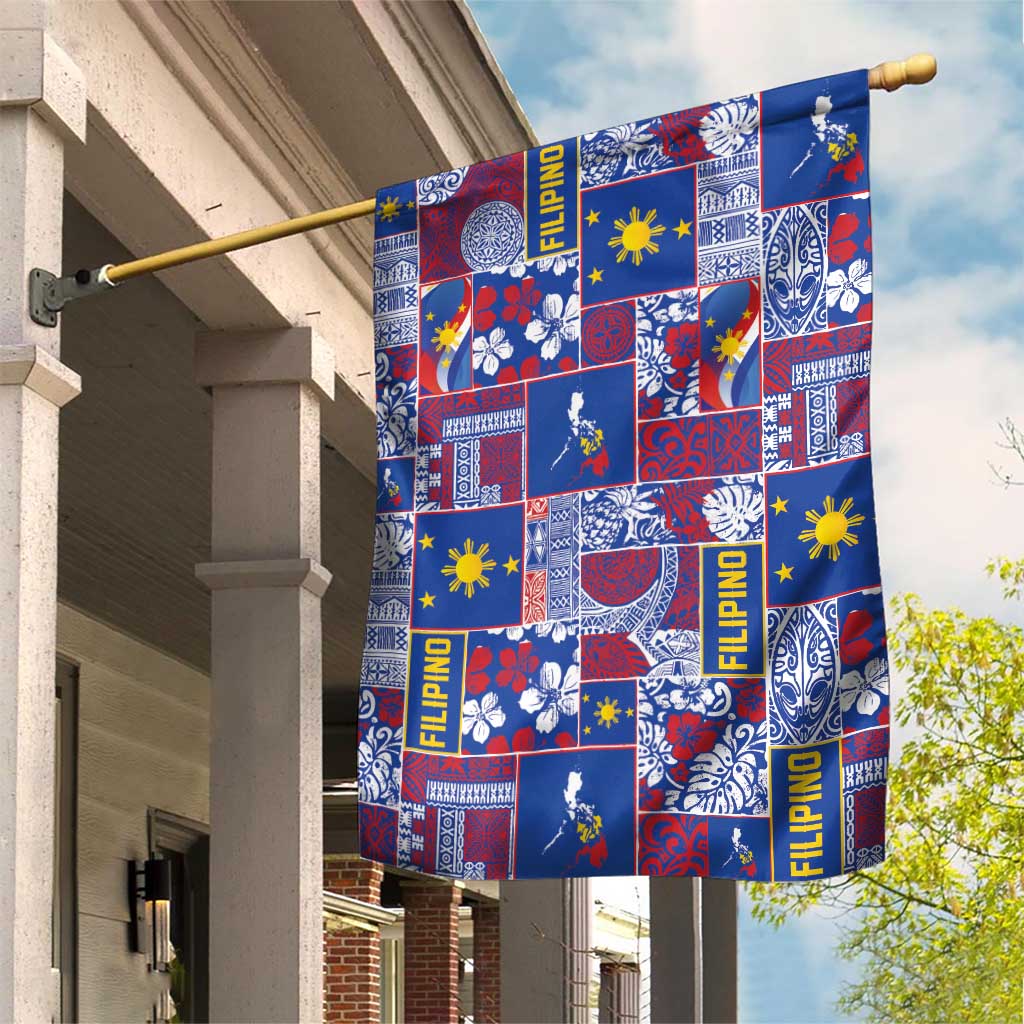 Filipino Maligayang Pasko Garden Flag Pacific Patchwork Xmas Vibes - Polynesian Pride