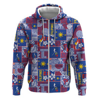 Filipino Maligayang Pasko Hoodie Pacific Patchwork Xmas Vibes - Polynesian Pride