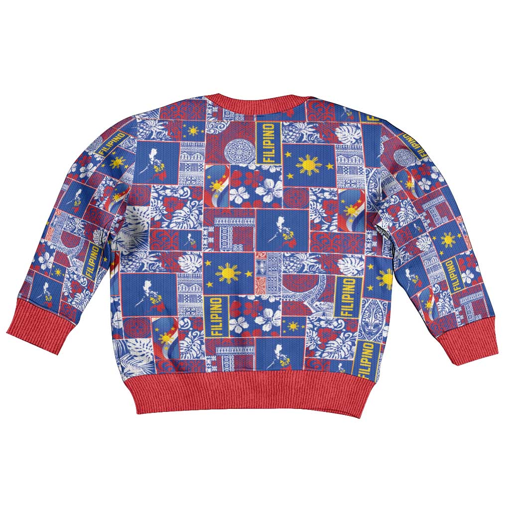 Filipino Maligayang Pasko Kid Ugly Christmas Sweater Pacific Patchwork Xmas Vibes - Polynesian Pride